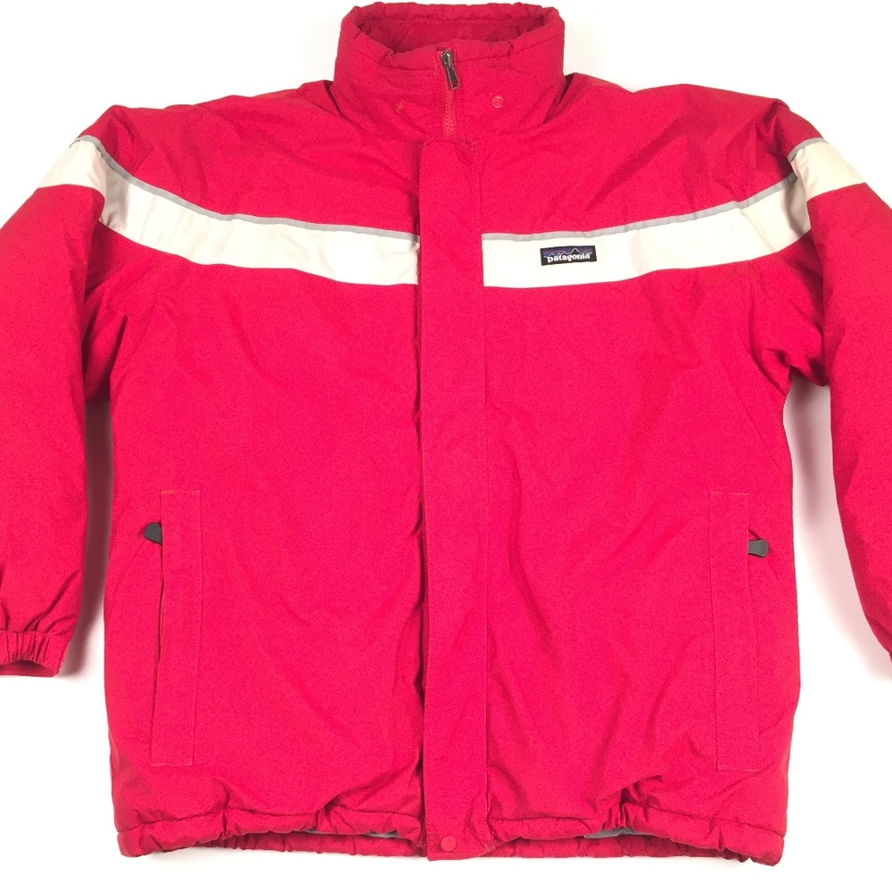 Boys Patagonia Red with white stripe XL Winter